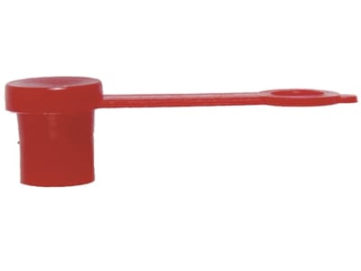 SAMOA® Schutzkappe für Schmiernippel, mit Lasche, rot SAMOA® Schutzkappe für Schmiernippel, mit Lasche, rot