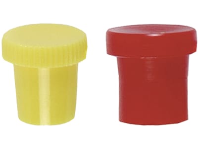 SAMOA® Schutzkappe für Schmiernippel, ohne Lasche, gelb/rot SAMOA® Schutzkappe für Schmiernippel, ohne Lasche, gelb/rot