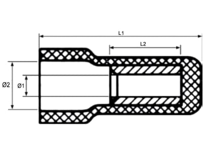 Herth + Buss Kabelendhülse 4 – 6 mm², gelb, isoliert, 50 252 549