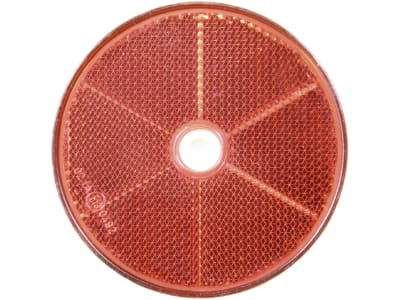 Rückstrahler rund, rot, Ø 80 mm, geklebt/geschraubt Rückstrahler rund, rot, Ø 80 mm, geklebt/geschraubt
