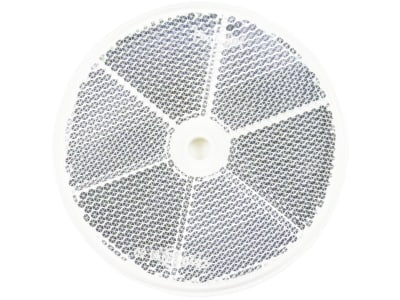 Frontstrahler weiß, rund, geklebt; geschraubt, 80 mm Frontstrahler weiß, rund, geklebt; geschraubt, 80 mm