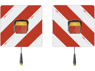 Warntafelsatz einseitig beklebt, LED Heckleuchte "ROM IV" mit Blinkerausfallkontrolle, Länge Kabel 0,2 m Warntafelsatz einseitig beklebt, LED Heckleuchte "ROM IV" mit Blinkerausfallkontrolle, Länge Kabel 0,2 m