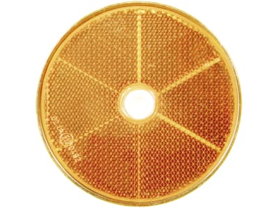 Seitenstrahler orange, rund, Ø 80 mm, geklebt; geschraubt Seitenstrahler orange, rund, Ø 80 mm, geklebt; geschraubt