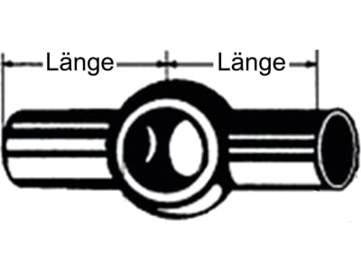 Doppel-Ringlötstück Stahl, blank; geölt, Ø Ring 10 mm, Ø Rohr innen 6 mm