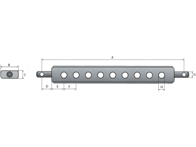 Ackerschiene Kat. 2, A 962 mm, Ø N/A