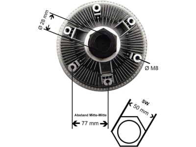 Viskokupplung für Ford New Holland Traktor TM 140–190, 448017N