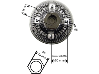 Viskokupplung für Steyr Traktor 9105–9145, 448018N