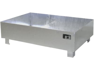 BAUER® SÜDLOHN Auffangwanne "WO 2/200 v", 1.200 x 360 x 800 mm, Auffangvolumen max. 224 l, feuerverzinkt, ohne Gitterrost