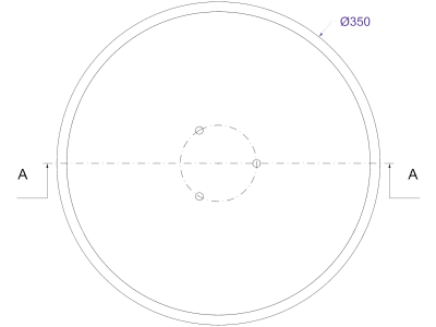 Säscheibe 350 x 3 mm glatt, Bohrung rund, Accord/Weiste, Kverneland: Spuranreißer