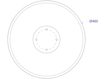 Eggenscheibe 460 x 4 mm, LK 110 mm, ZB 11,5 mm, gewölbt, glatt, für Amazone/BBG Scheibenegge, Grubber, Anhänge-Säkombination