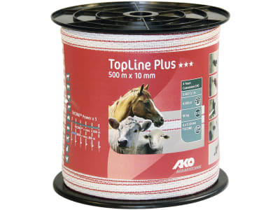 Ako Breitband "TopLine plus" 10 mm/500 m weiß; rot, 4491505