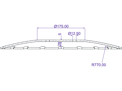 Eggenscheibe 443 x 5 mm, LK 98 mm, gewölbt, gezahnt, für Rabe Scheibenegge Fieldbird, Sämaschine MegaSeed