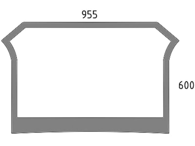 Heckscheibe, grün, für Deutz-Fahr Agrotron