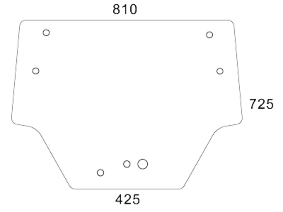 Frontscheibe, klar, für Fendt Farmer 260 P, 270 P, 280 P