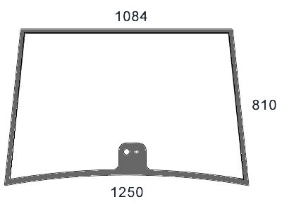 Frontscheibe, grün, Siebdruck, für Fendt Farmer 300, Favorit, Geräteträger