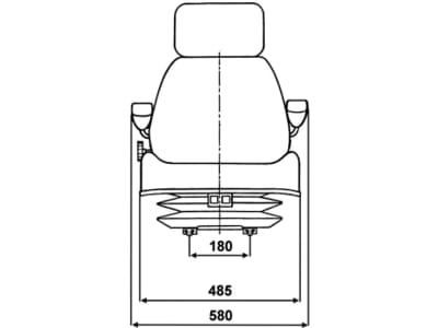Traktorsitz "Profi-Star 2 Plus", luftgefedert, in der Rückenlehne, PVC/Stoff Traktorsitz "Profi-Star 2 Plus", luftgefedert, in der Rückenlehne, PVC/Stoff