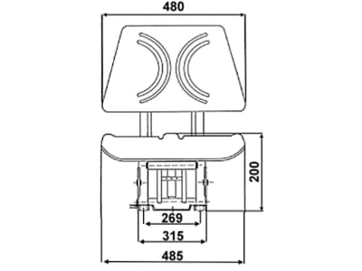 Traktorsitz "VS 100", mechanisch gefedert, PVC-Kunstleder, schwarz