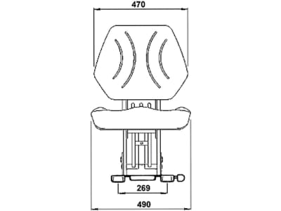Traktorsitz "VS 100 Plus HV", mechanisch gefedert, PVC/Stoff Traktorsitz "VS 100 Plus HV", mechanisch gefedert, PVC/Stoff