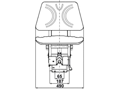 Traktorsitz "VS 500", mechanisch gefedert, hinter Rückenpolster, PVC-Kunstleder, schwarz