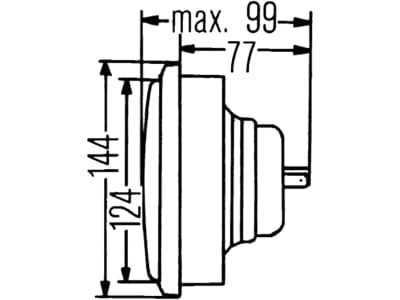 Hella® Hauptscheinwerfer links/rechts, Halogen H4; T4W, 12 V; 24 V, 173 x 144 x 99 mm, eckig, 1AA 004 109-041