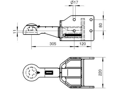 Rockinger Kalotte "ROE57L024", Ø 80 mm Kugelkupplung nach ISO 24347 für Krone Big Pack und CNH Strohpresse BB 890 – 1290, ROE57L024