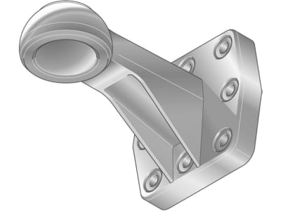 Rockinger Kalotte "ROE59353/ROE59344" mit 6-Loch Flansch, B x H 100 x 110 mm, zur Verbindung mit Kupplungskugel Ø 80 mm, ROE59344