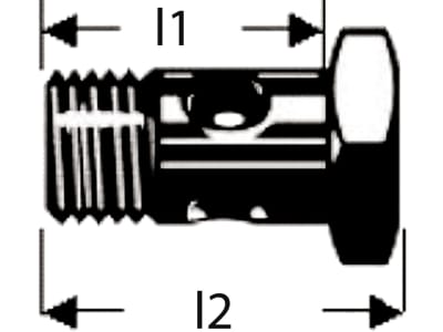 Hohlschraube "HSR" 1/4"-19, Hochdruck, Stahl, verzinkt