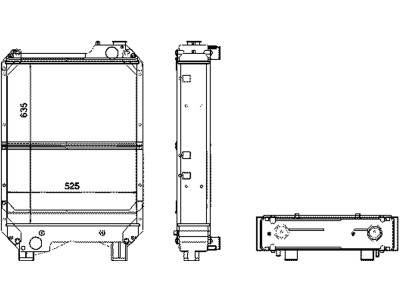 Wasserkühler für Traktor Fiat M 135, 160, 440132N