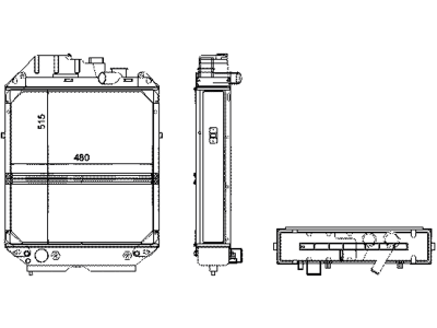 Wasserkühler für Traktor Ford New Holland TS 80, 90, 100, 110, 115, 440134N