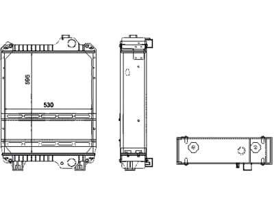 Wasserkühler für Traktor Case IH MXU 115–135; Traktor Ford New Holland TS 115A–135A, Traktor Steyr 6115–6135, 440136N