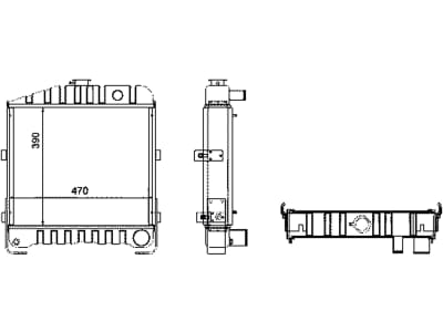 Wasserkühler für Traktor Case IH 433, 533, 633, 733, 833, 933, 740, 840, 940, 440020N