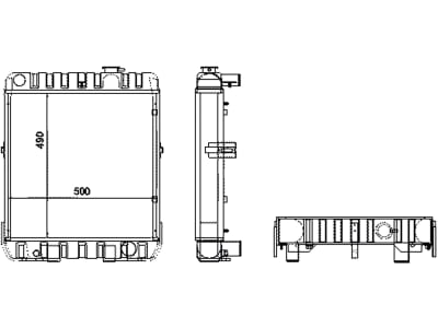 Wasserkühler für Traktor Case IH XL 955, 956, 1055, 1056, 440025N