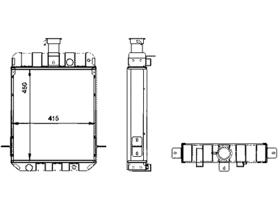 Wasserkühler für Traktor Fendt Farmer 5S/106, 105, 108, 440032N Wasserkühler für Traktor Fendt Farmer 5S/106, 105, 108, 440032N