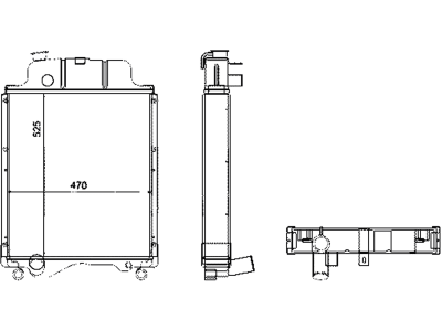 Wasserkühler für Traktor John Deere 1640–2140, 440038N