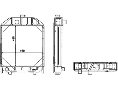 Wasserkühler für Traktor Landini Cingolati, 5500–8550; Traktor Massey Ferguson 154–294S, 440052N