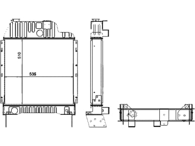 Wasserkühler für Traktor Massey Ferguson 3070–3120, 6150–6180, 440061N