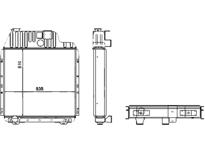 Wasserkühler für Traktor Massey Ferguson 3070–3120, 440065N