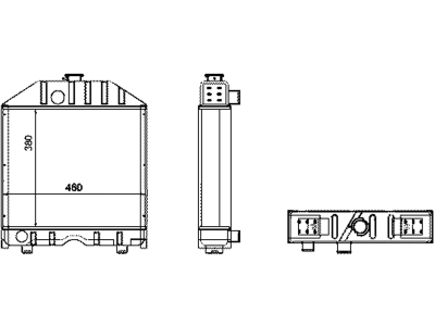 Wasserkühler für Traktor Fiat 66er–86er Serie; Traktor Ford New Holland 3435, 3935, 4030, 4135, 440077N