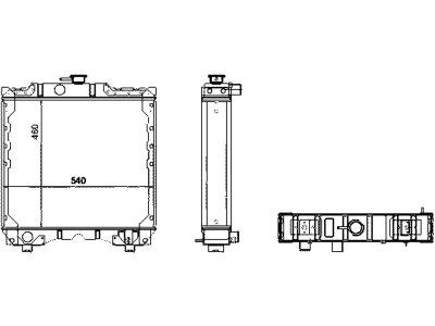 Wasserkühler für Traktor Ford New Holland TD 55–95, 440086N Wasserkühler für Traktor Ford New Holland TD 55–95, 440086N