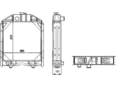 Wasserkühler für Traktor Ford New Holland TD 55, 60, 65, 70, 440089N Wasserkühler für Traktor Ford New Holland TD 55, 60, 65, 70, 440089N