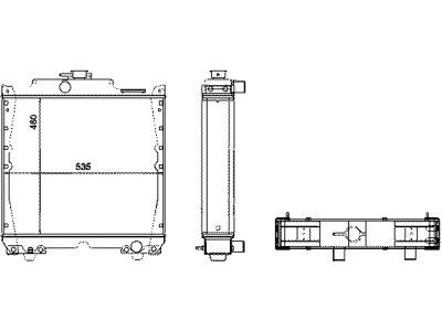 Wasserkühler für Traktor Ford New Holland TL 70, 80, 90, 100; TN 85, 95, 440090N Wasserkühler für Traktor Ford New Holland TL 70, 80, 90, 100; TN 85, 95, 440090N