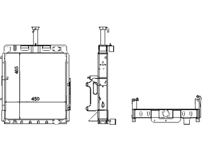 Wasserkühler für Traktor Case IH XL 485–995, 238–784, 440023N