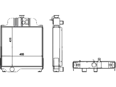 Wasserkühler für Traktor John Deere 820–1120, 930–1630, 1035–1635, 440037N