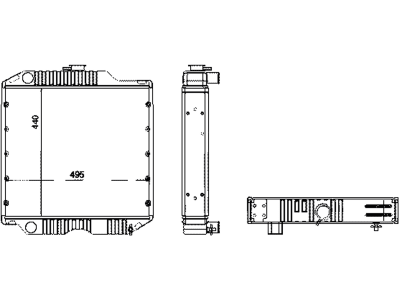 Wasserkühler für Traktor John Deere 5500, 440046N