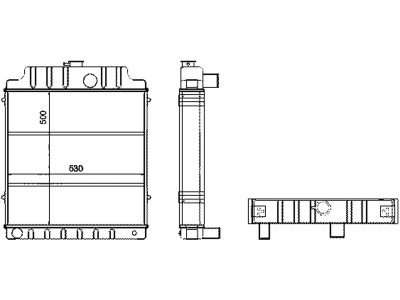 Wasserkühler für Traktor Massey Ferguson 365, 375, 390, 390 T, 398, 399, 440057N