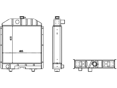 Wasserkühler für Traktor Fiat 680, 780, 80-66, 80-88, 60-90, 65-90, 70-90, 85-90, 90-90, 82-93, 88-93, 440078N