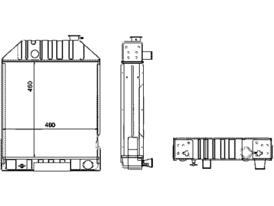 Wasserkühler für Traktor Ford New Holland 5110, 6410, 6710, 6610, 7410, 7610, 7810, 440085N