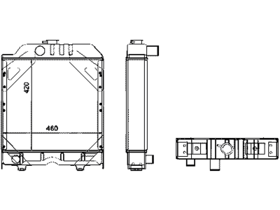 Wasserkühler für Traktor Ford New Holland TD 65 B, TT 65, 440087N Wasserkühler für Traktor Ford New Holland TD 65 B, TT 65, 440087N