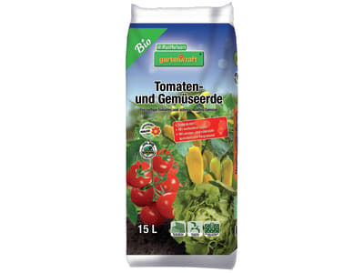 gartenkraft® Bio Tomaten- und Gemüseerde torfreduziert 15 l Sack gartenkraft® Bio Tomaten- und Gemüseerde torfreduziert 15 l Sack