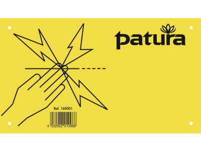 Patura Warnschild beidseitig "Achtung Stromschlaggefahr" Patura Warnschild beidseitig "Achtung Stromschlaggefahr"